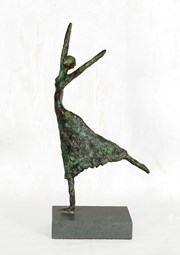 So happy. Bronzen beeld van Nell de Veer.