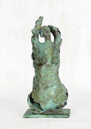 Genietend. Bronzen beeld van Nell de Veer.